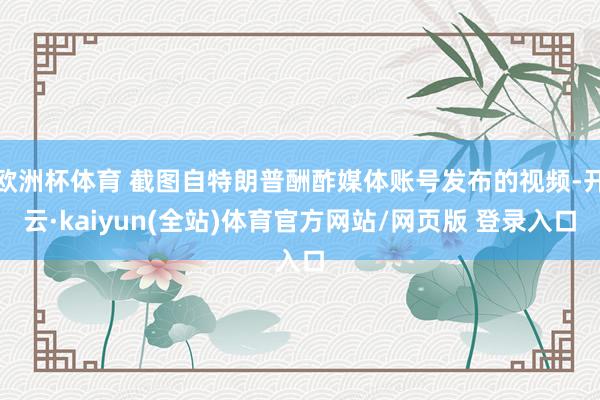 欧洲杯体育 截图自特朗普酬酢媒体账号发布的视频-开云·kaiyun(全站)体育官方网站/网页版 登录入口