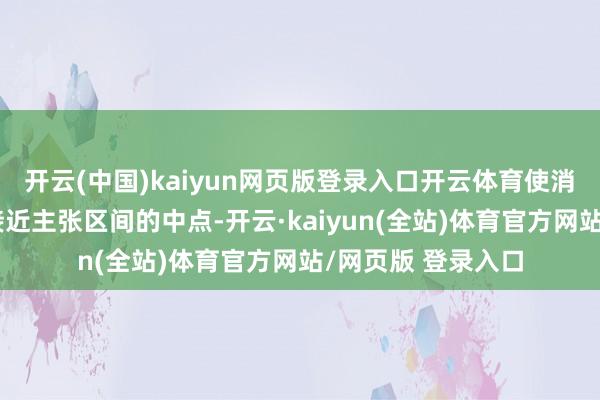 开云(中国)kaiyun网页版登录入口开云体育使消耗者价钱通胀率接近主张区间的中点-开云·kaiyun(全站)体育官方网站/网页版 登录入口