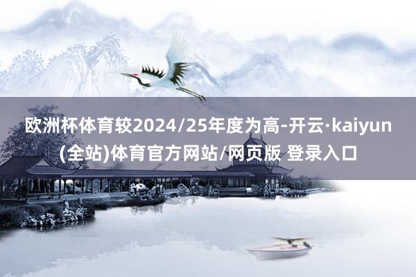 欧洲杯体育较2024/25年度为高-开云·kaiyun(全站)体育官方网站/网页版 登录入口