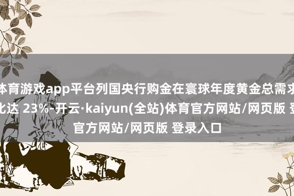 体育游戏app平台列国央行购金在寰球年度黄金总需求中的占比达 23%-开云·kaiyun(全站)体育官方网站/网页版 登录入口